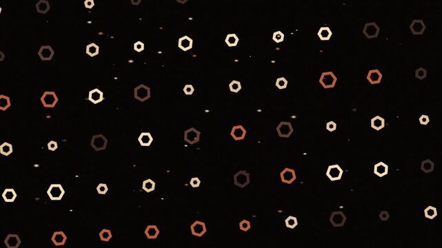 Streaming hexagon patterns creating ambient motion