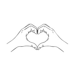 Obraz premium Hands forming a heart shape Vector