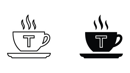 Obraz premium Hot tea cups with steam rising