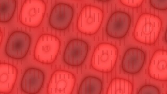 Observing Red Abstract Cellular Patterns in Soft Light