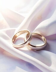 Lenormand Ring Card &ndash; Wedding Rings Symbolizing Commitment and Union
（ルノルマンカード「指輪」結婚と契約を象徴するリングのイラスト）