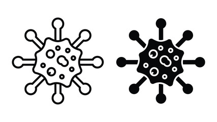 Virus icon set in different style
