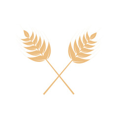 Golden Wheat Emblem Vector