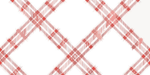 Fototapeta premium Red and white checkered pattern fills the entire frame of the image