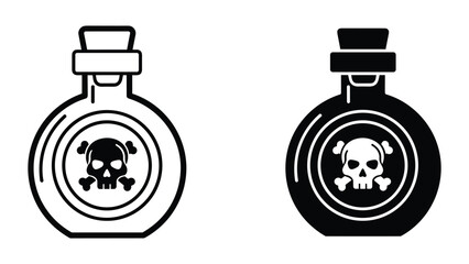 Obraz premium Toxic poison bottle with skull and crossbones