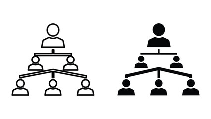 Hierarchical team structure illustration