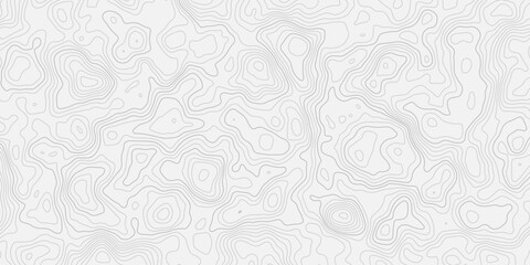 Fototapeta premium Seamless Terrain Contour Line Map Texture Retro outdoor topographic illustration with flowing contour lines, representing terrain heights and elevations, suitable for backgrounds, wallpapers, and fabr