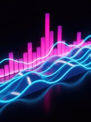 Fototapeta premium A man and woman navigate with people in a labyrinth of digital laser lights during a night party event at a dark disco club with music and smoke