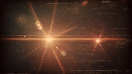 Abstract background featuring soft glowing light streaks with lens flare effects, creating a vintage and textured atmosphere of warmth and depth for creative projects.