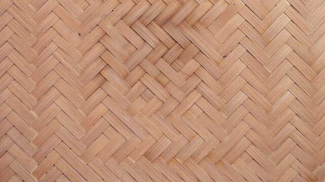 Dry woven bamboo basket craft. Real handmade, authentic closeup details background with abstract patterns