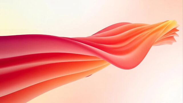 Abstract Red Orange Fluid Motion Background