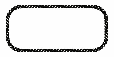 A black rope frame outlines a blank white space in a simple design © Ruhidas