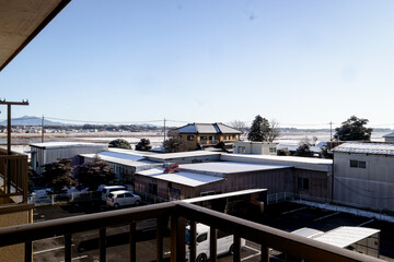 Fototapeta premium Snow-covered rural village in Japan during winter