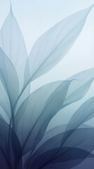 Soft Blue Leaves Macro