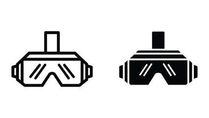 Obraz premium Virtual reality headset icon set