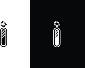 icons Minimalist letter i logo modern rounded sans-serif typography with abstract swirl element clean vector design for branding and identity