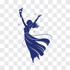 Abstract Freedom Figure Silhouette Elegant Female