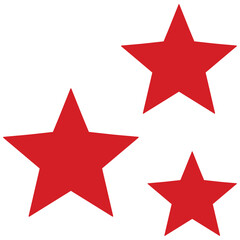 set of red star icons