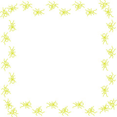 Obraz premium yellow colored spider border frame design