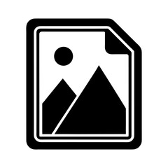 Picture Icon, Image File Sign Vector on White Background.