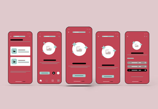 Mobile App Wireframe Template Design