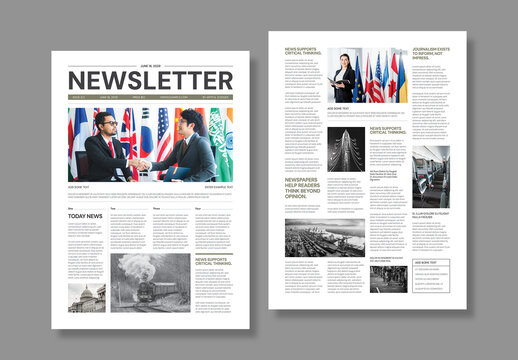 Professional Business Newsletter Layout