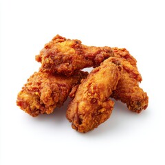 Crispy Fried Chicken Wings Piled Together with a Golden Brown Color and Juicy Texture
