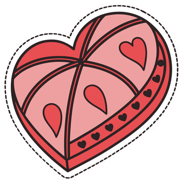 Decorative Patchwork Heart Illustration