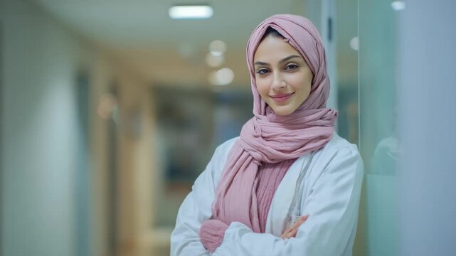 Confident Doctor: A captivating portrait of a poised doctor in a professional setting, radiating confidence and dedication, reflecting a commitment to care.