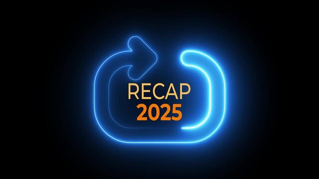2025 Recap economy, business, financial concept. Business planning in 2026. Motion graphics of financial recap idea. 4k graphics animation.
