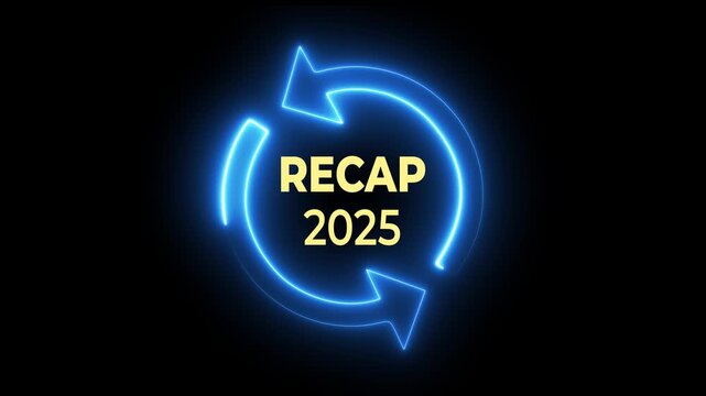 2025 Recap economy, business, financial concept. Business planning in 2026. Motion graphics of financial recap idea. 4k graphics animation.