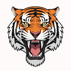 Roaring Tiger Head Mascot Sports Team Logo