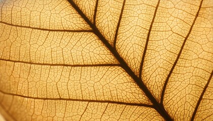 Fototapeta premium Close-up of a dried leaf vein structure.