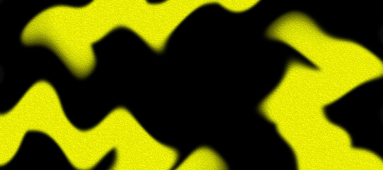 Abstract Black and Yellow Wavy Pattern with Grain Texture