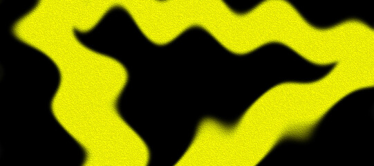 Abstract Black and Yellow Wavy Pattern with Grain Texture