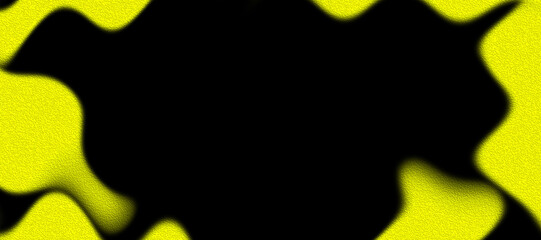 Abstract Black and Yellow Wavy Pattern with Grain Texture