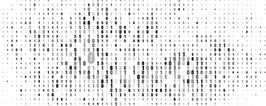Abstract digital background with ones and zeros. Vector graphic pattern with binary code