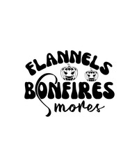 Obraz premium Flannels Bonfires Smores svg