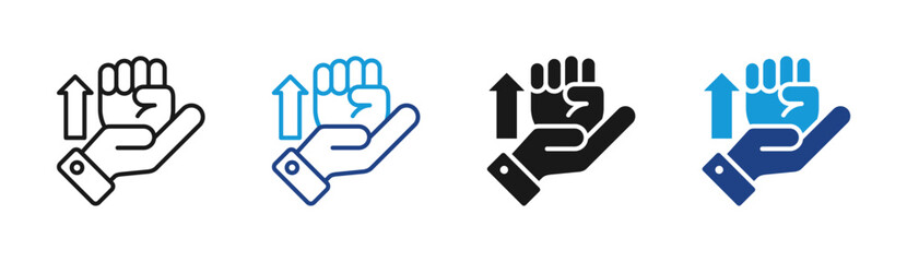 Obraz premium Helping Hand icon set multiple style collection