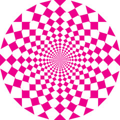 illusion style round vector illustration design