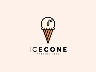 Ice Cream Illustration Logo