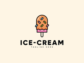 Ice Cream Illustration Logo