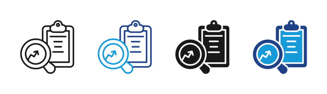 Site Audit icon set multiple style collection