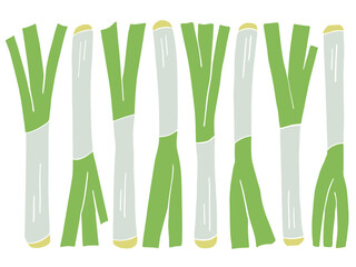 ねぎのイラストセット