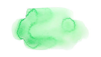 Abstract Green Watercolor Splash On Black Background