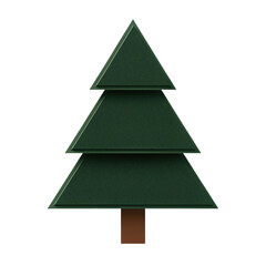 Fototapeta premium Layered geometric Christmas tree design