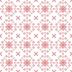 seamless pattern with red flowers