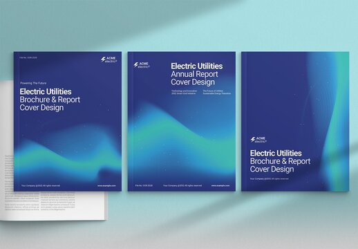 Brochure Report Cover Template ft Abstract Vector Swash Texture for Contemporary Front Page Designs