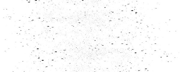 Obraz premium Grunge texture of a rough surface dotted with dots of different sizes. A simple background with noise, grit and dirt. Vector illustration. Overlay template.