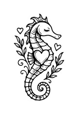 Seahorse with Heart